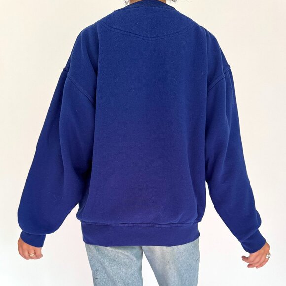 90s vintage blue bald eagle True North wildlife graphic pullover sweatshirt - Picture 6 of 6